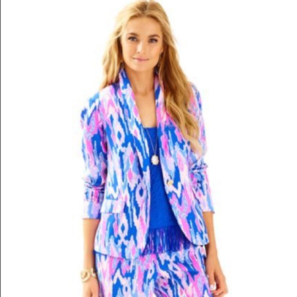 NWT Lilly Pulitzer Saffron Printed Blazer